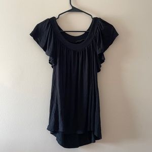 Twentyone black top with flutter sleeves